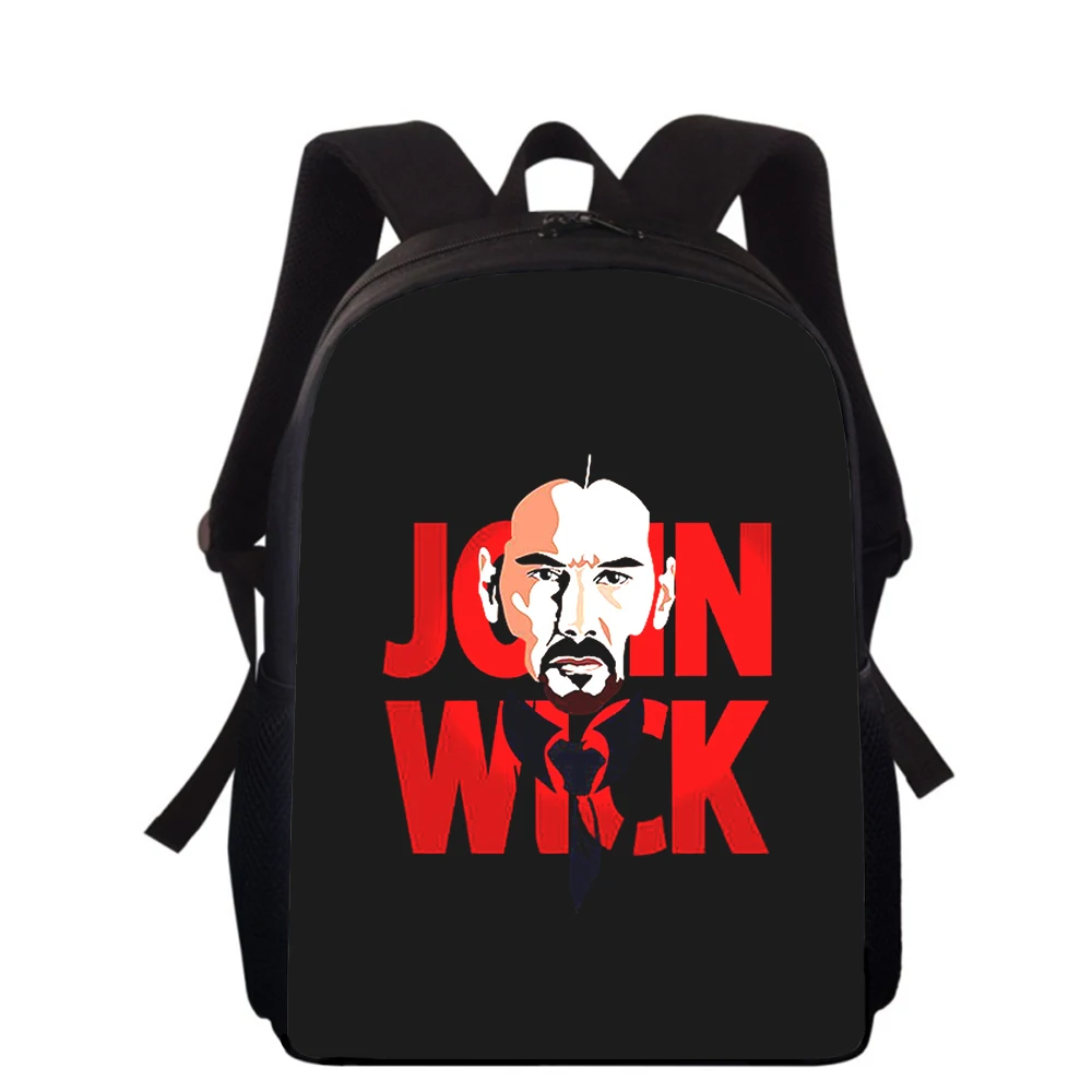 John Wick Film 15” 3D Print Kids Backpack Primary School Bags for Boys Girls Back Pack Students School Book Bags