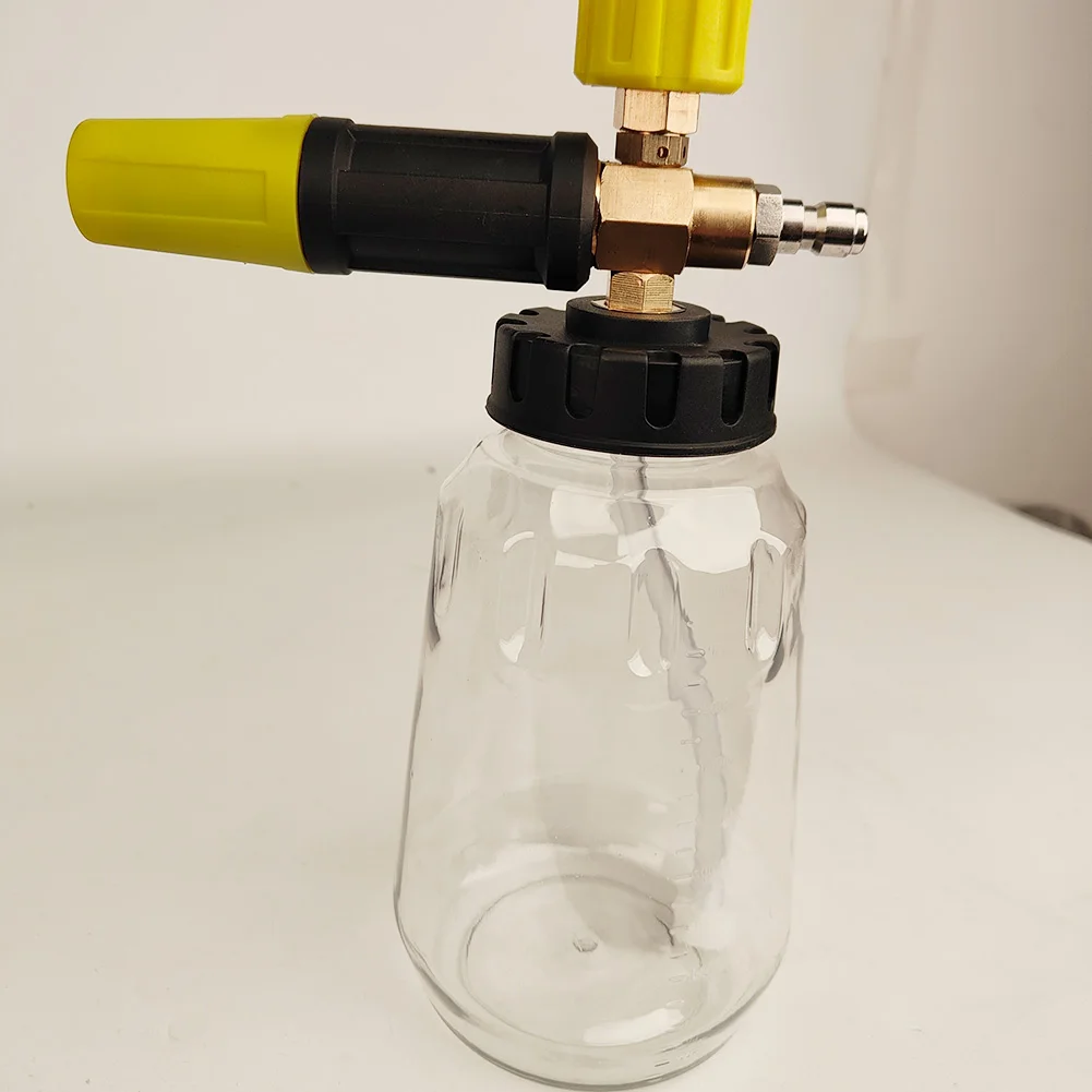 

Car Foam Generator G1/4 Quick Release 1L Transparent Pot Soap Washer for Car Trucks High Pressure Washer Foam Pot