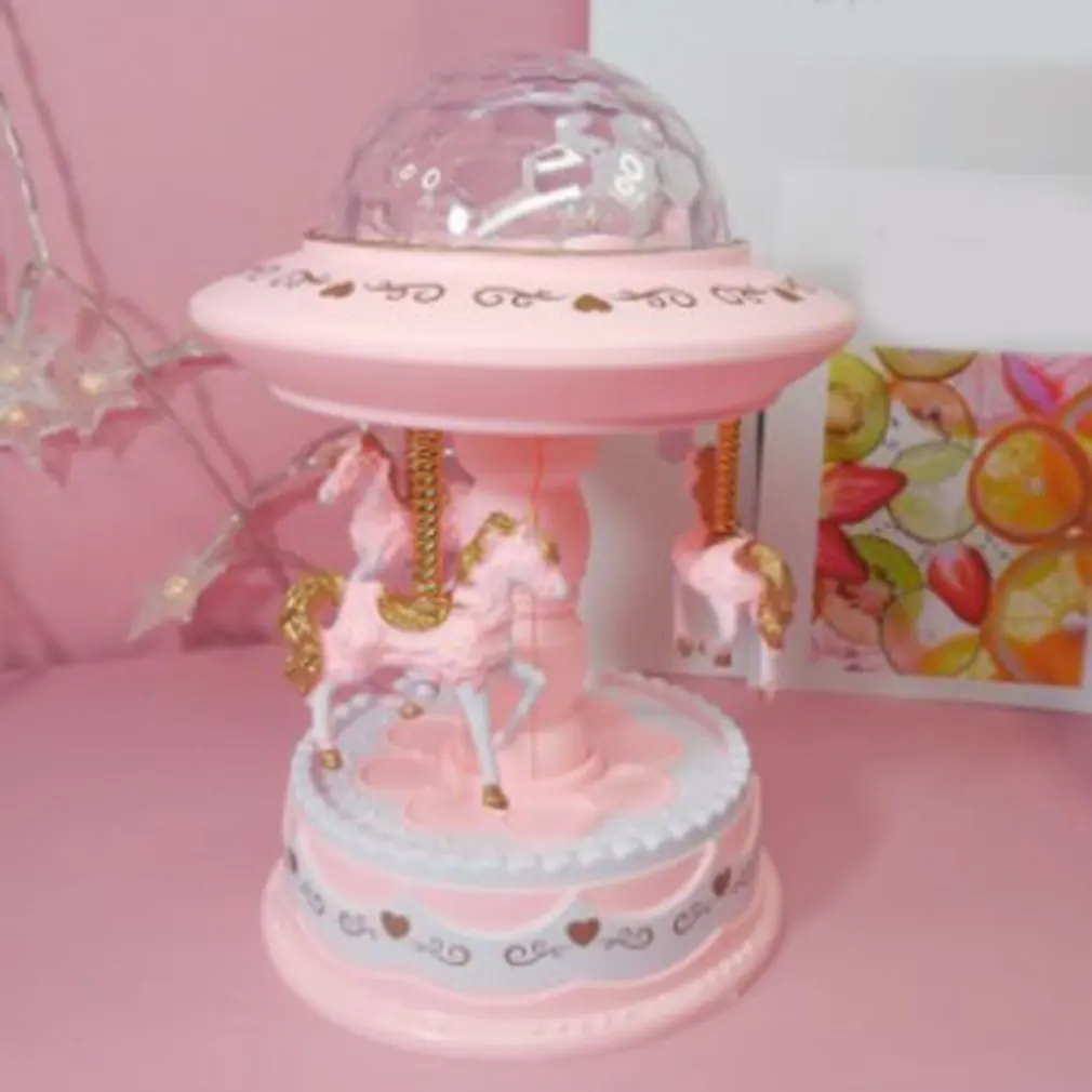 

Light Projection Carousel Music Box Lightweight Beautiful Carousel Music Box Holiday And Birthday Gift