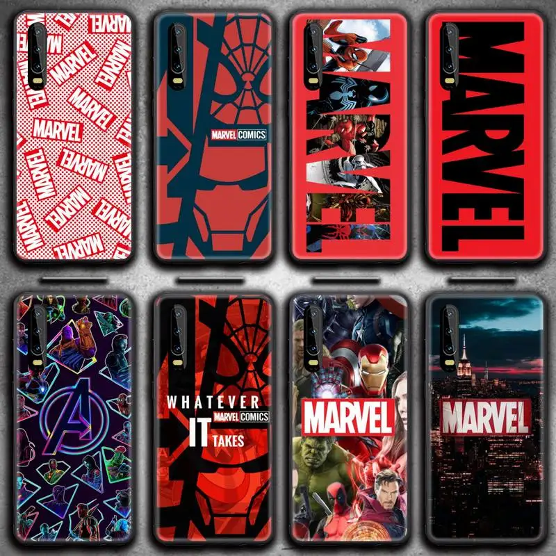 

Marvel logo Phone Case for Huawei P20 P30 P40 lite E Pro Mate 40 30 20 Pro P Smart 2020