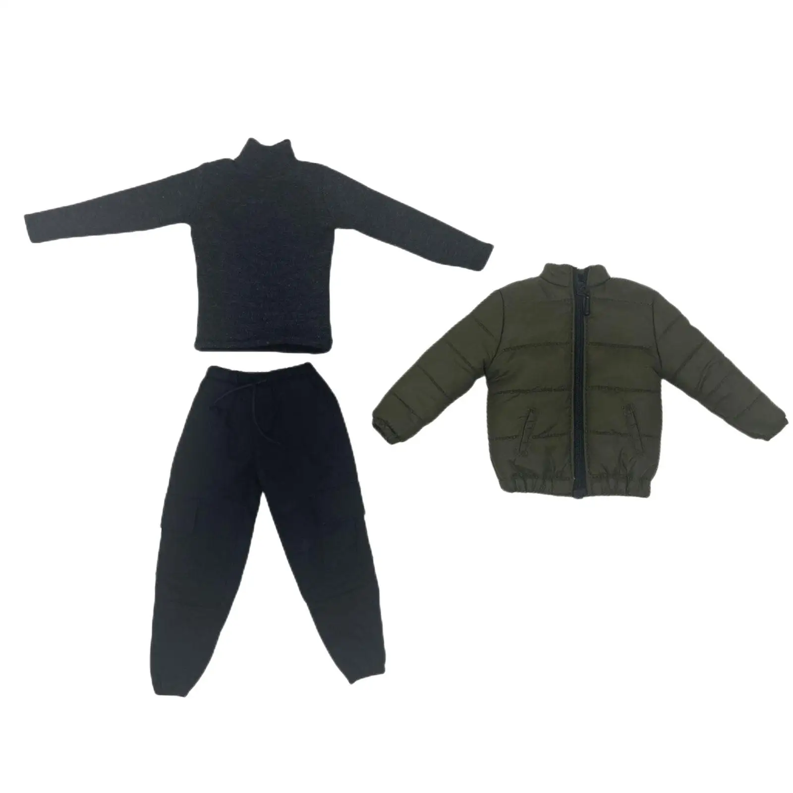 

Мужская фигурка кукольная одежда ручной работы полный костюм пуховая куртка футболка брюки наряд костюм масштаб 1/6 для 12-дюймовых мужских э...