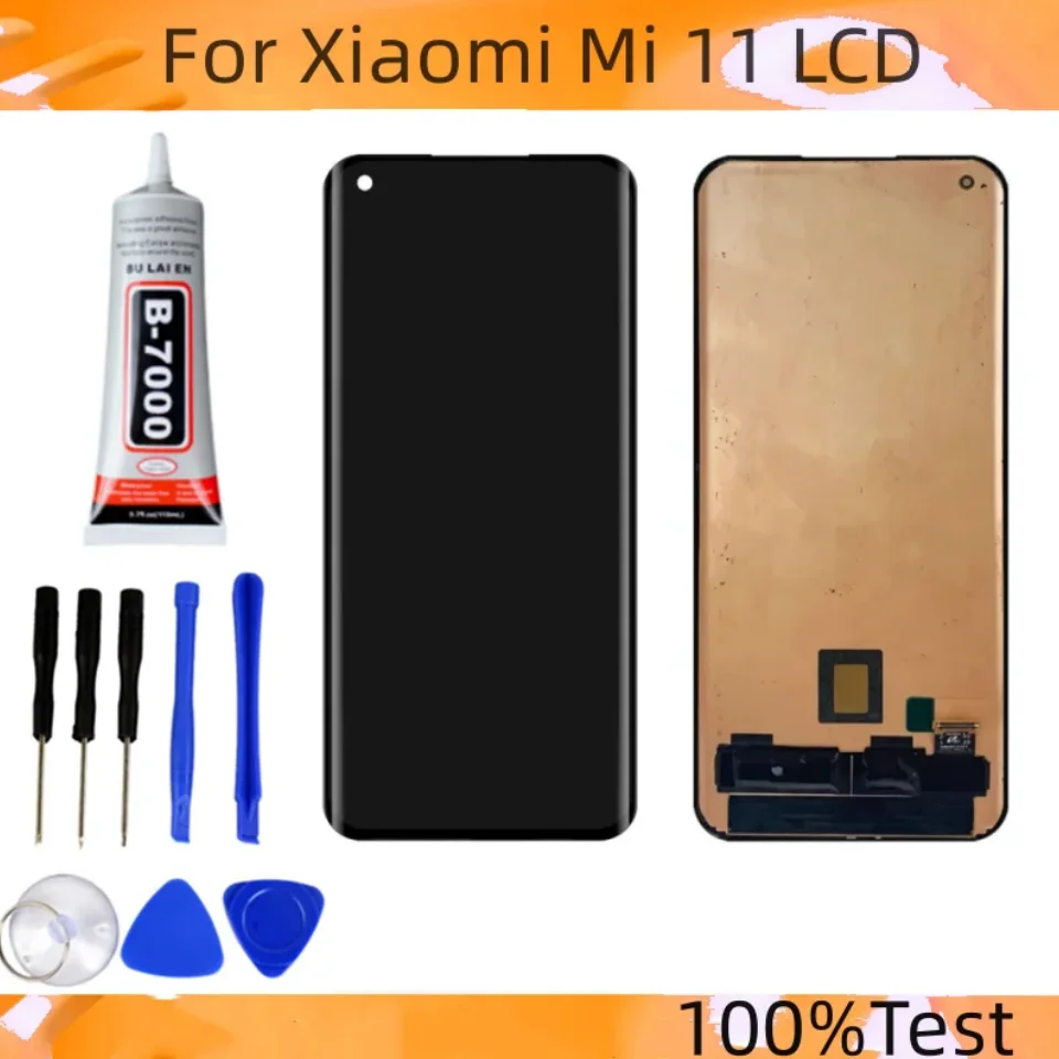 Сменный ЖК-дисплей 6 81 дюйма для Xiaomi Mi 11 с сенсорной панелью в сборе дигитайзер