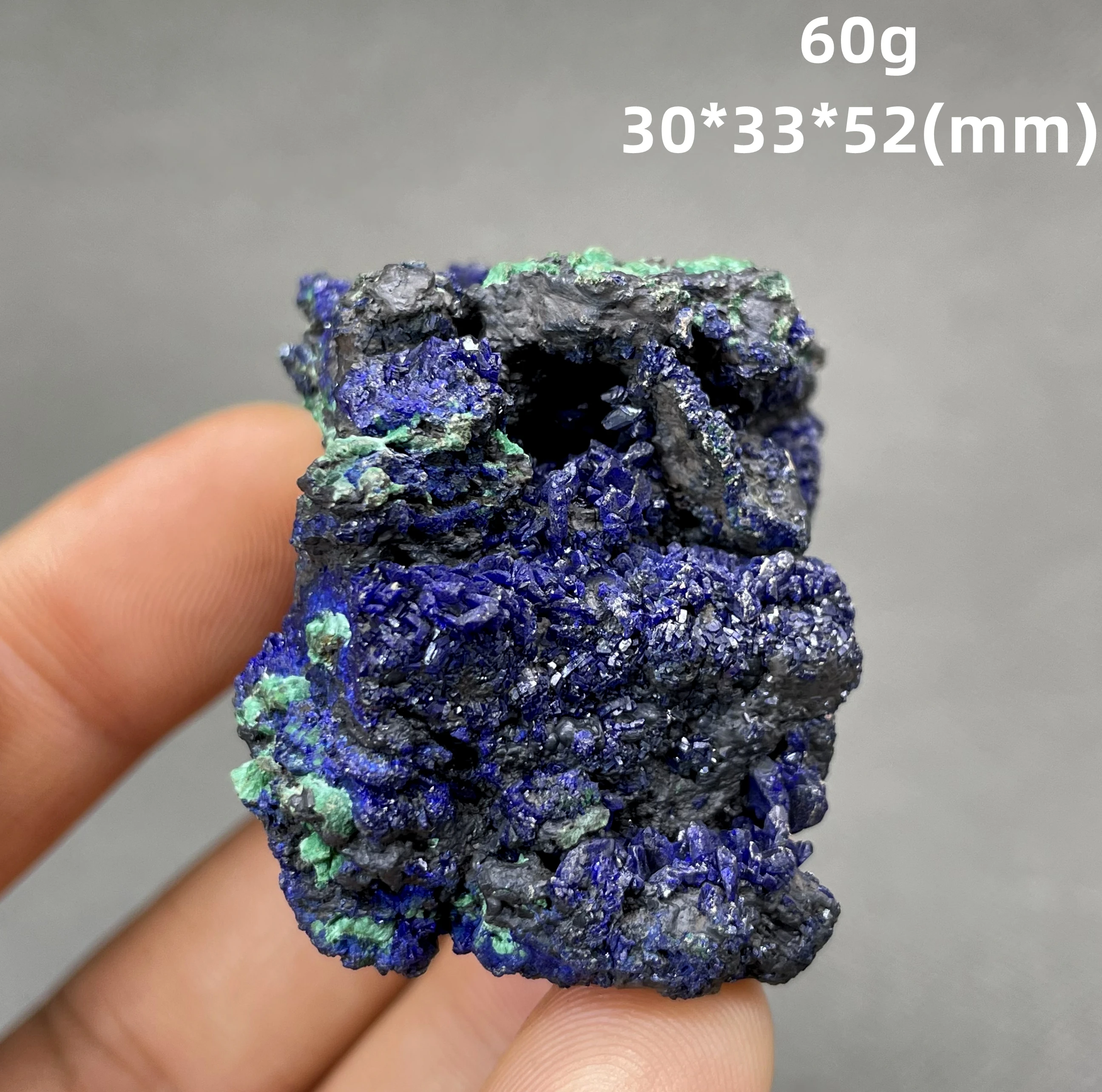 

BEST! 60g Natural beautiful Azurite and Malachite symbiotic mineral specimen crystal Stones and crystals Healing crystal