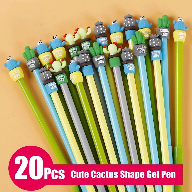 

Cartoon cute cactus neutral pen 30-150 PCS/PCS. Black. Plastic pen set Student signature Creative Office Schoolsupplies gift pen