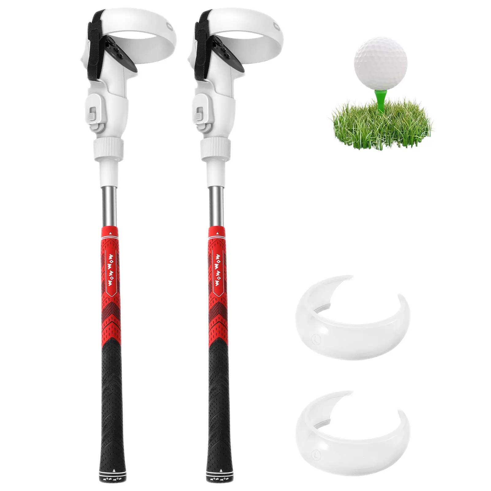 

VR Golf Club Handle Accessory For Oculu Quests 2 VR Golf Club Adapter Handle Accessories With 2 Controller Covers Golf Club