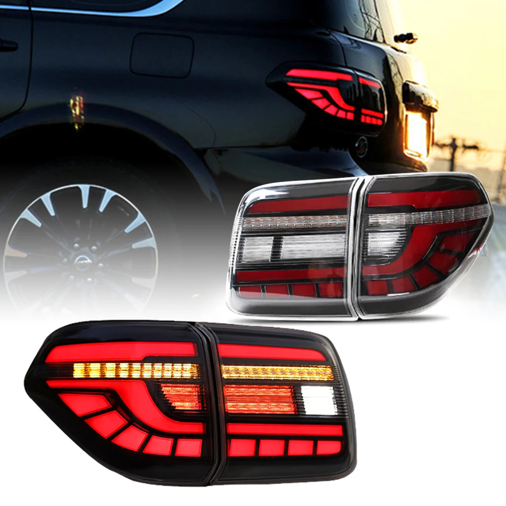 

LED Tail Light For Nissan Patrol Y62 2017 to 2020 Car Taillight LED Assembly Sequential Dynamic Turn Signal Dual Reverse Lamp