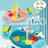 kitchen sink toys accessories with running water plastic pretend cleaning play set for kitchen birthday
