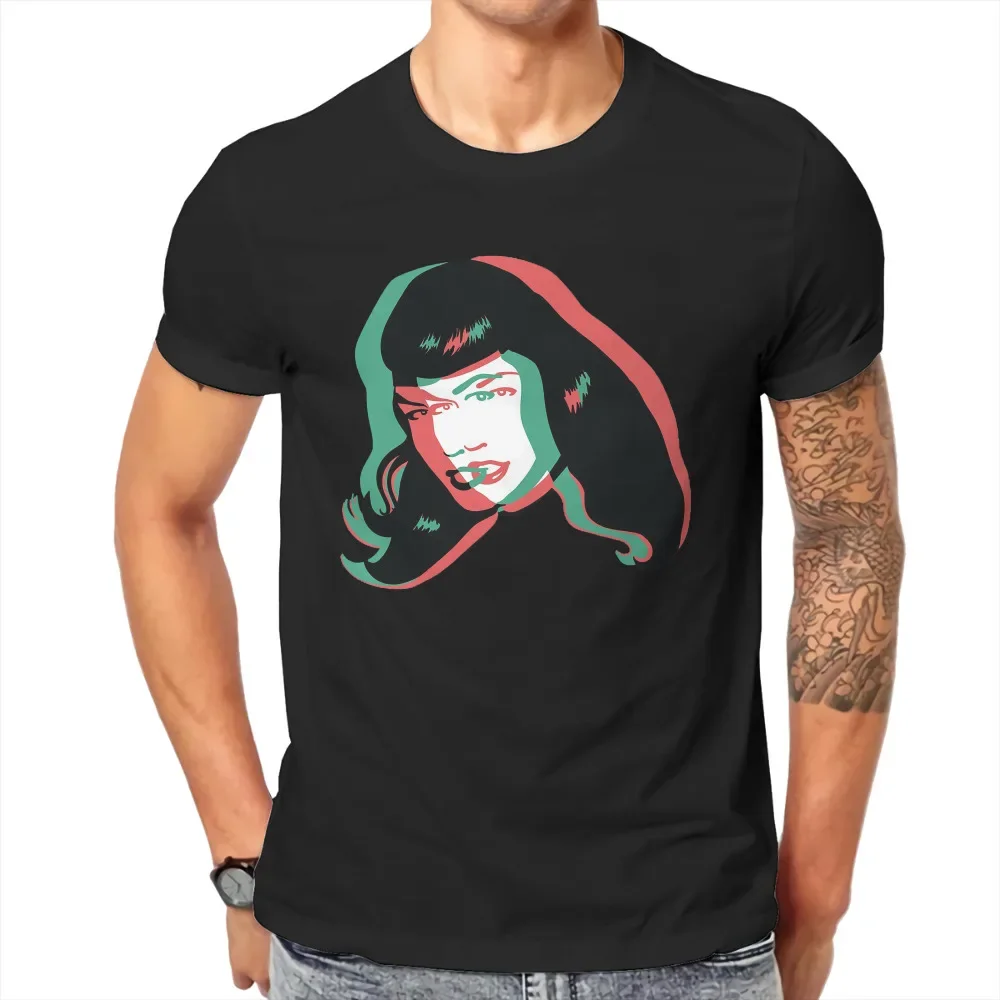 Bettie Page 3D Художественная Молодежная культура Модная креативная футболка