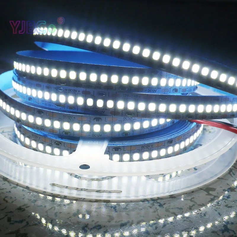 12V 240Leds/m 5M Flexible Warm White/White/Red/Green/Blue SMD 2835 LED Strip tape High brightness lights Nowaterproof White PCB