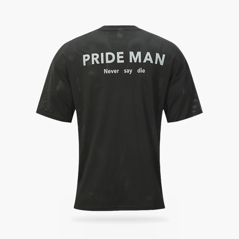 Training T-shirts For Men Letter Printed Short Sleeves Breathable Gym Jogging Running Basketball Sports Top Tank Casual Clothing