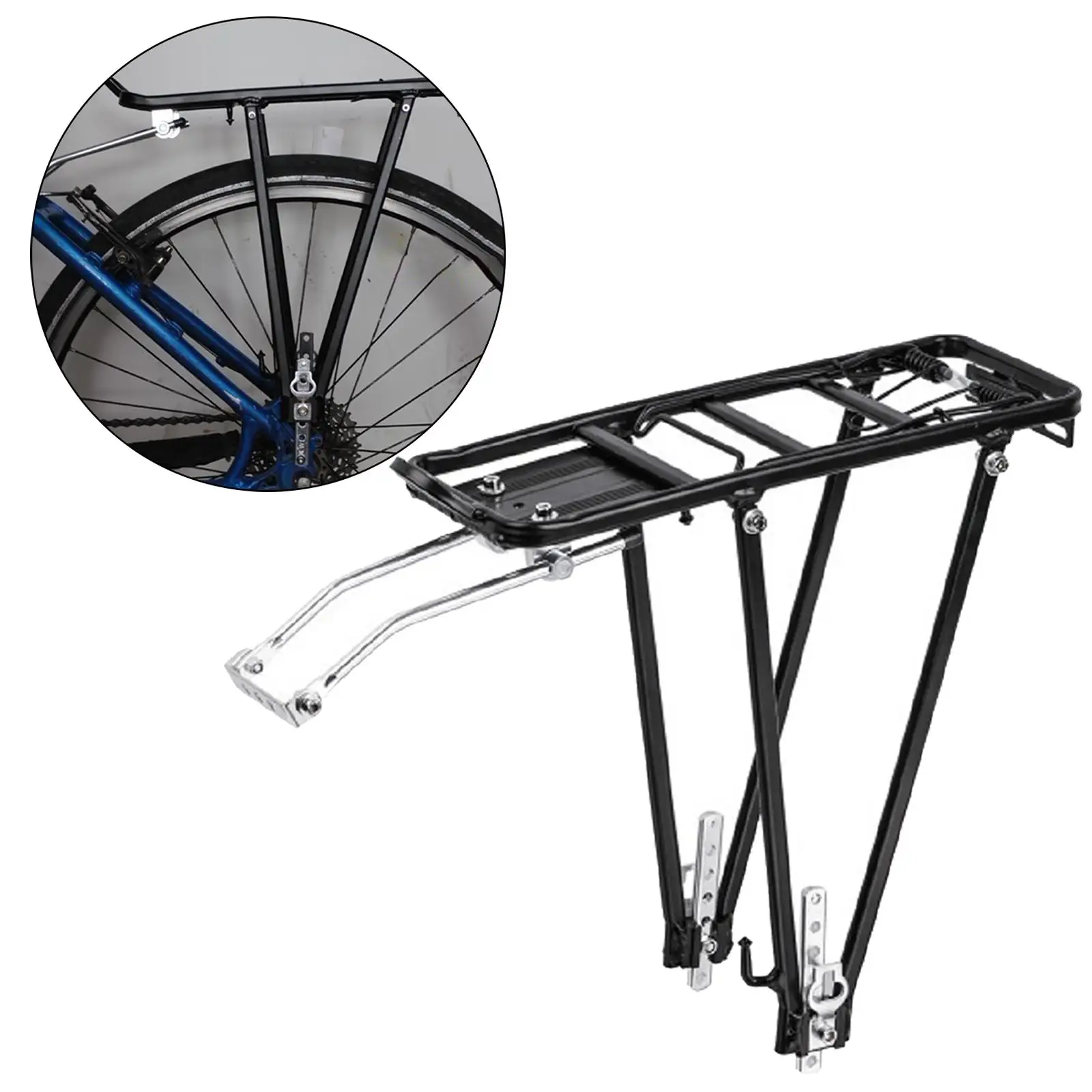 

Rear Bicycle Bike Rack Luggage Carrier Shelf Rear Seat Post Rack for Black