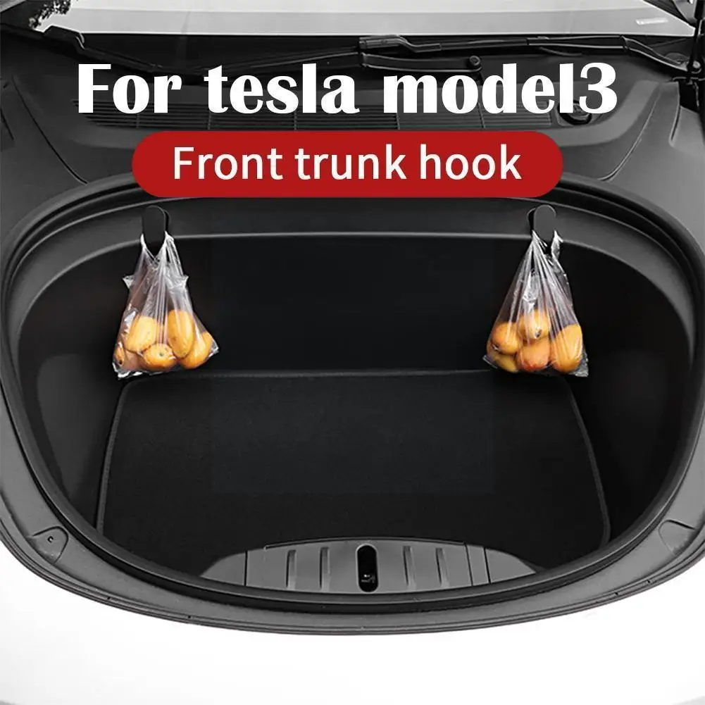 

Car Accessories for Tesla Model 3 Front Trunk Grocery Bag Hook 2017-2020 Version Front Trunk Hook N0M1