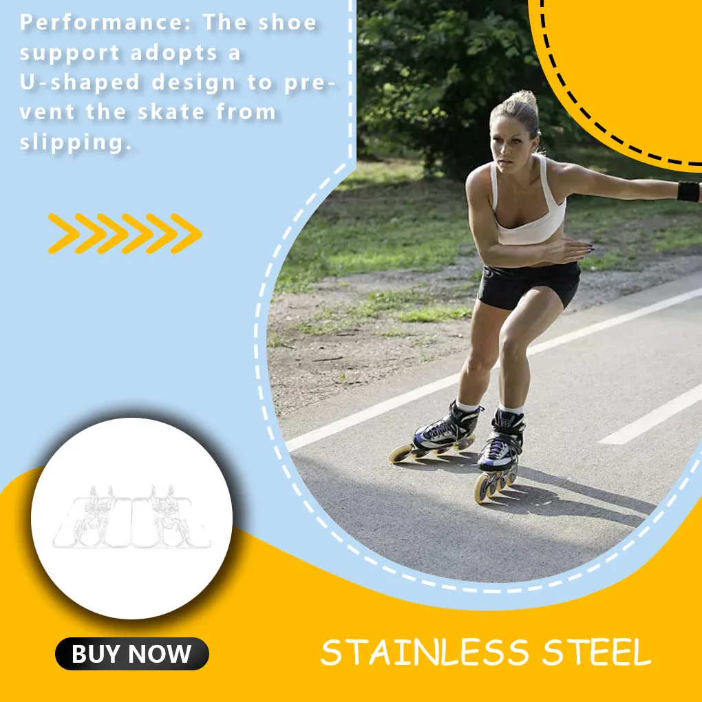 

Inline Speed Skates Shoes Holder U-shaped Groove Stable Stand Support Transparent Wear-resistant Display Rack Bracket