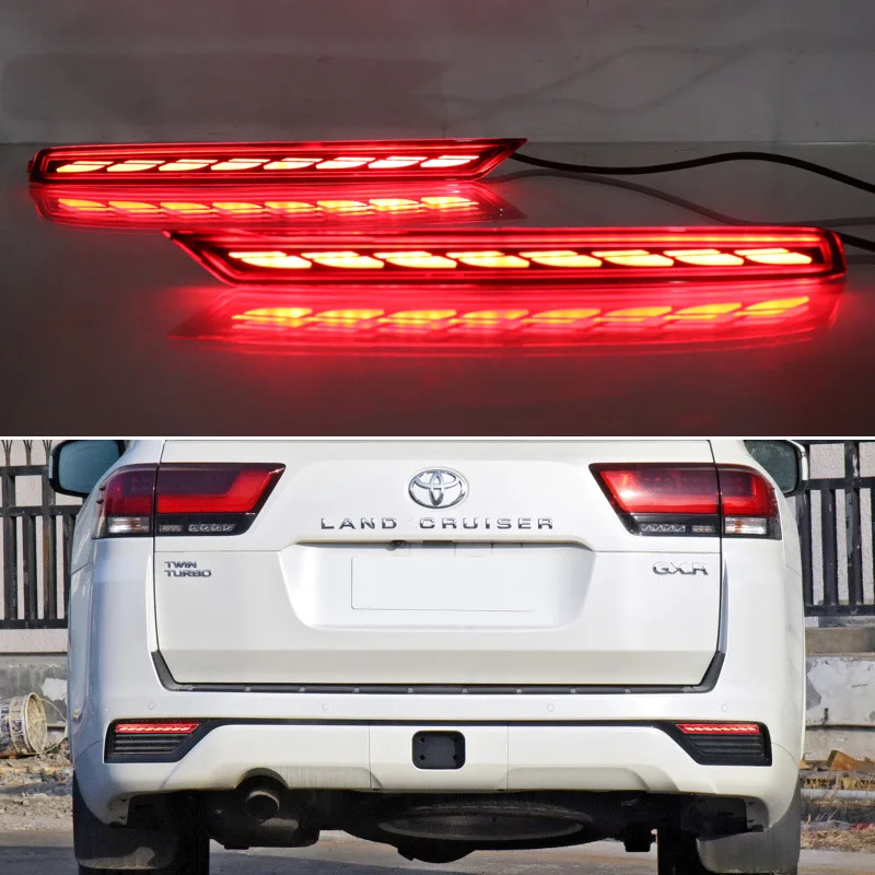 

Задний ходовой фонарь с функциями 3 в 1, стоп-сигнал, динамический поворотный сигнал, светильник заднего бампера для Toyota Land Cruiser 2022 LC300