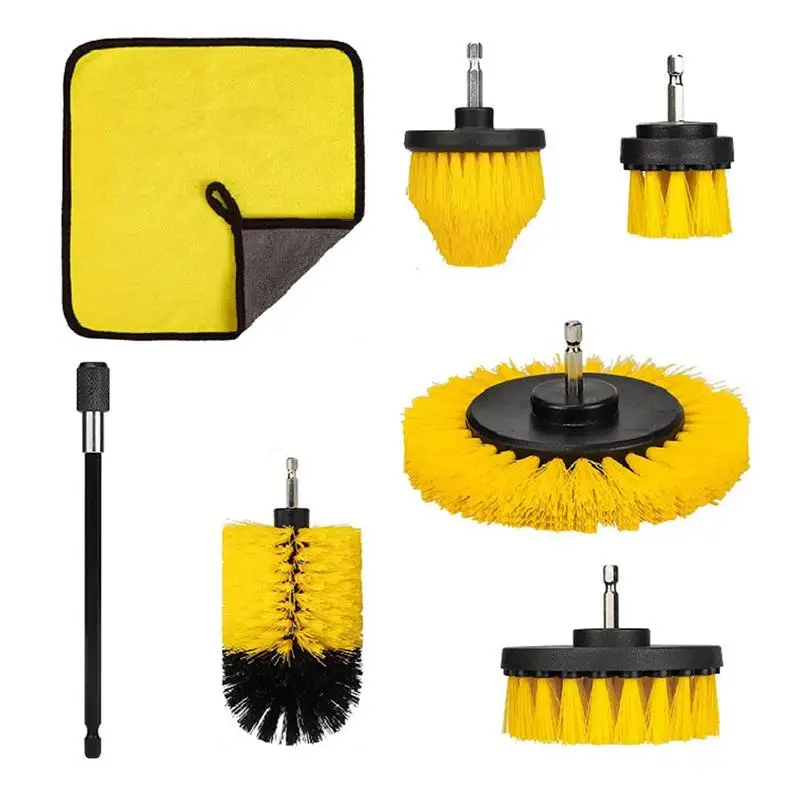 

Cleaning Drill Brush Set 7 Pcs Drill Brush Attachments Set Multifunctional Household Cleaning Tools Detailing Brush Set For Home