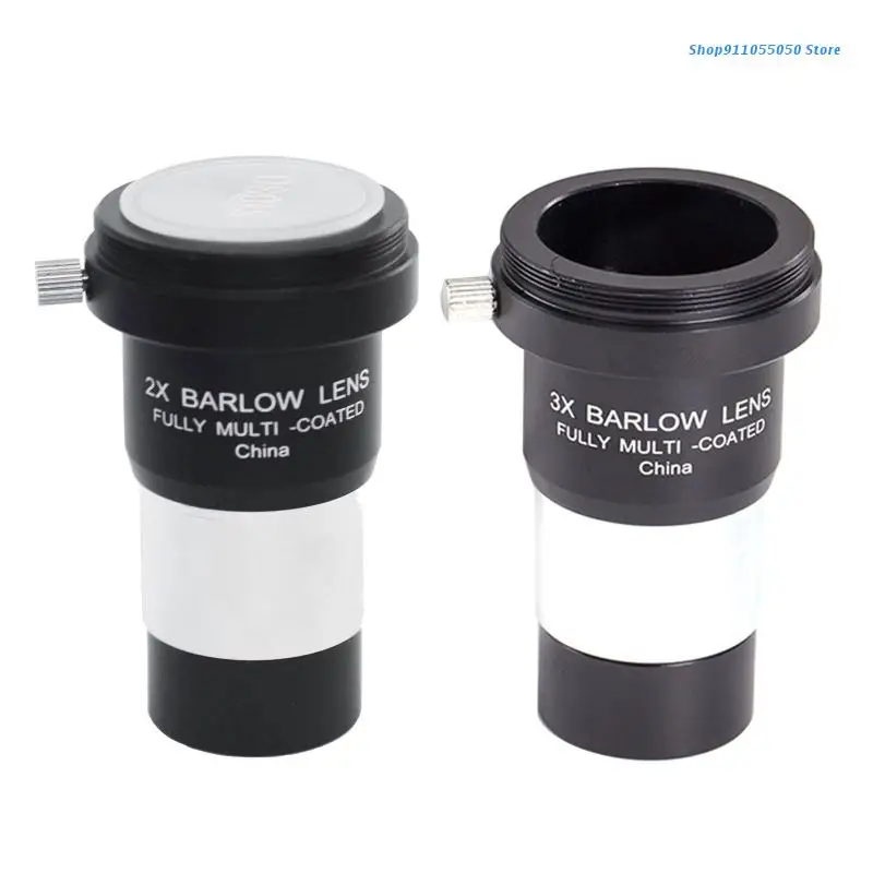 

C5AB 2X 3X Barlow Lens 1.25" 31.7mm M42 Thread Fully Multi-Coated Metal Optical Lens for astronomical Telescopes Eyepieces