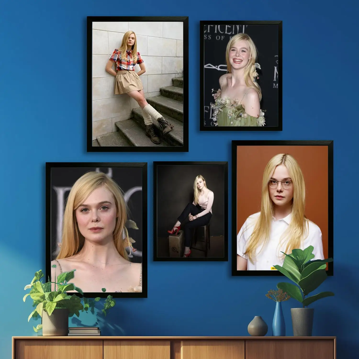 Актор elle fanning холст художественный постер и настенное искусство печать с