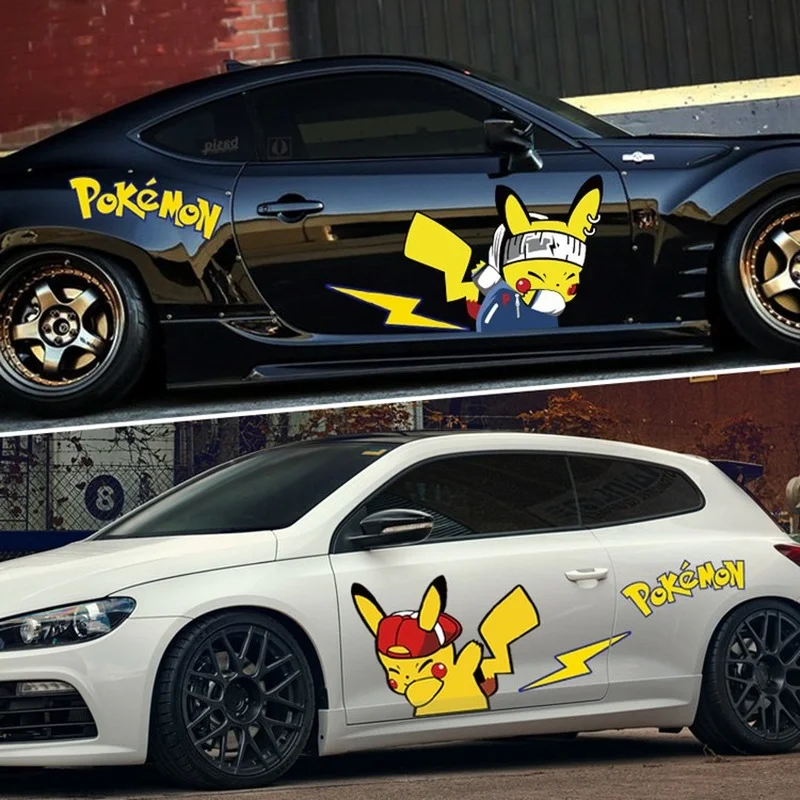 Покемон Пикачу Автомобильная наклейка для Mercedes Benz Мультяшные милые наклейки на