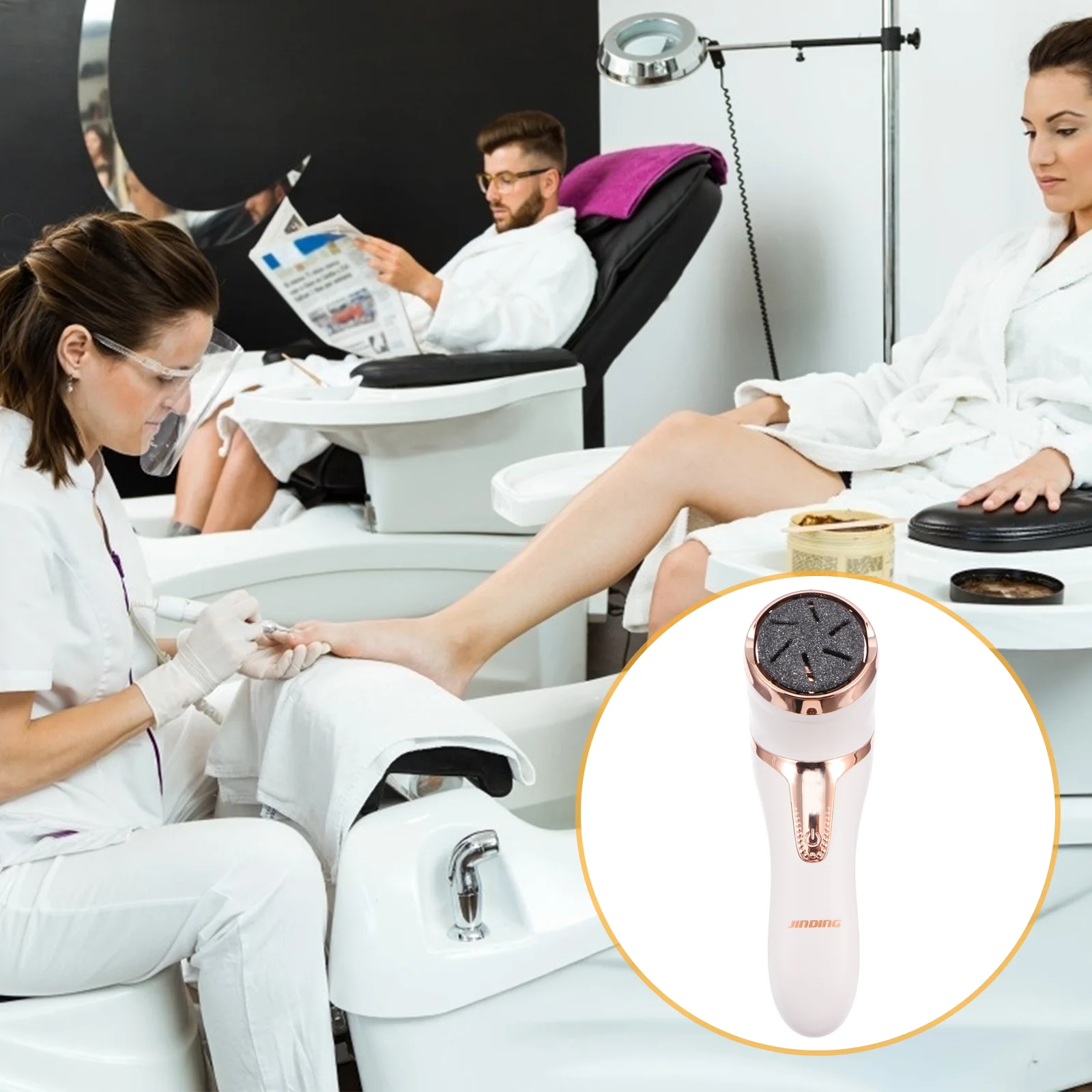 

Portable Rechargeable Electric Foot File Callus Remover Feet Care Pedicure Tool
