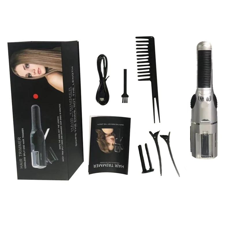 

ABS Hair Clipper Rechargeable Professional Hair Clipper Smoothing End Cutter Beauty Kit Package Silver