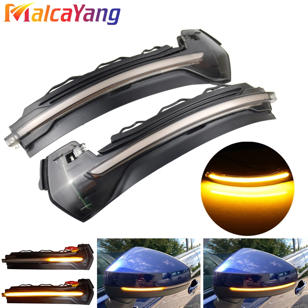 

2 Pieces LED Dynamic Blinker Flashing Water Side Mirror Indicator Turn Signal Light For Audi A3 8V S3 RS3 2013 2014 2015 - 2020
