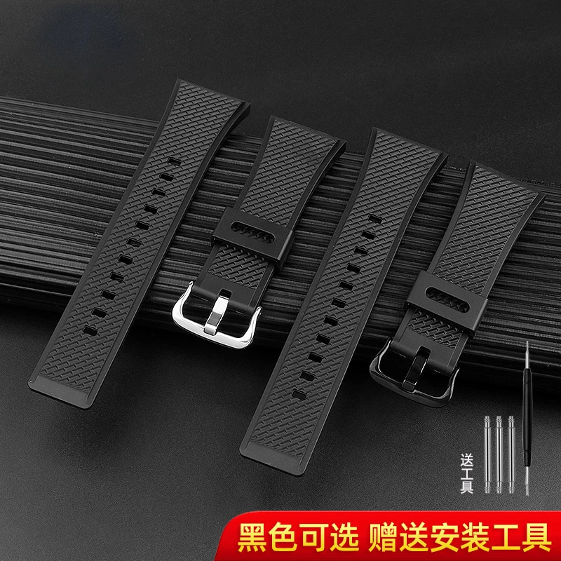 Ремешок силиконовый для часов черный оранжевый прозрачный белый браслет Casio G-SHOCK