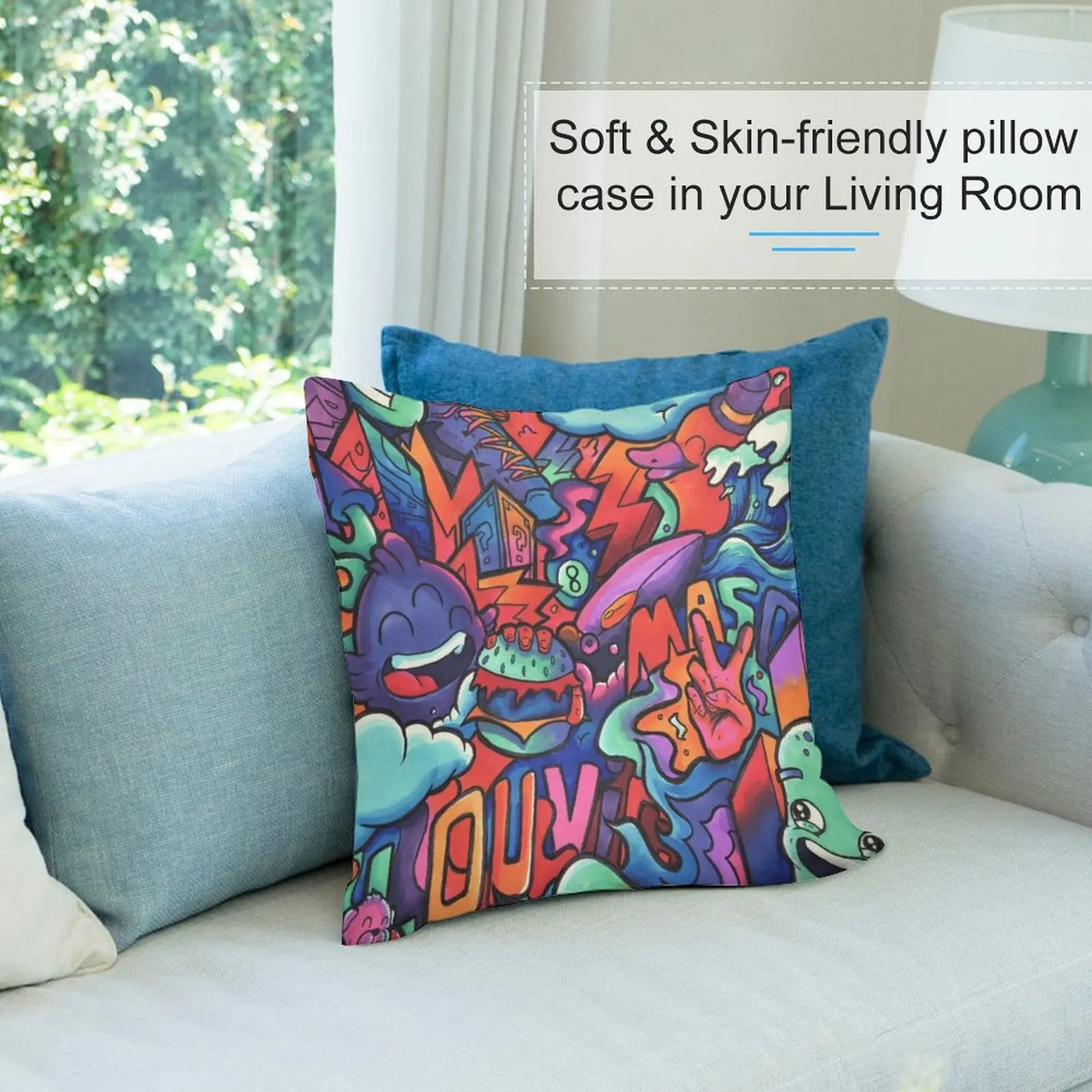 L O U V I C // Copic Marker каракули диванная подушка Роскошная Подушка Чехол