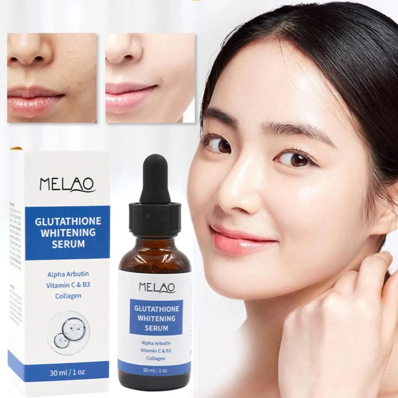 2pcs 30ml Glutathione Lightening Serum Alpha Arbutin Vitamin C & B3 Collagen Reducing Dark Spots Blemishes Serum