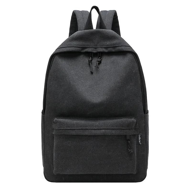 Мужской холщовый рюкзак в стиле Харадзюку, крутая уличная одежда, вместительные школьные ранцы черного цвета