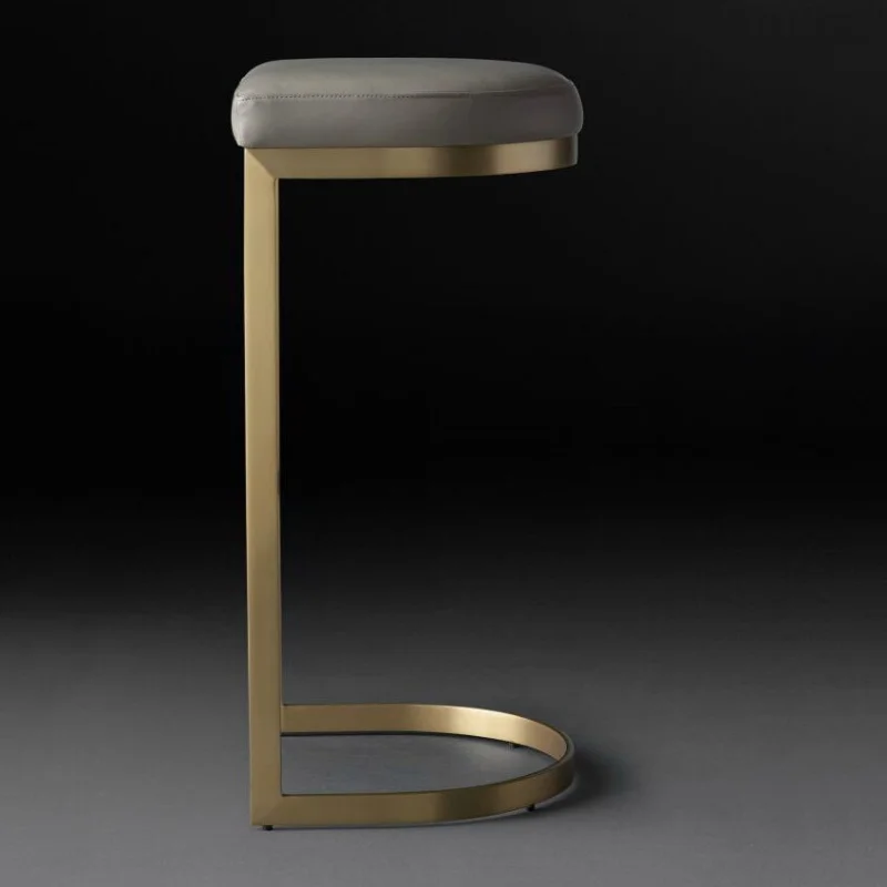 

Nordic Design Chair Lounge Minimalist Luxury Kitchen Bar Chair Metal Minimalist High Gold Leg Bancos De Bar Household Items