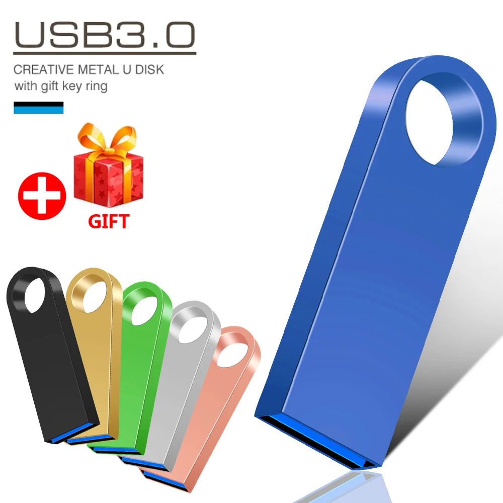 

High Speed Metal 3.0 USB Flash Drive3.0 128GB Pen Drive 8GB 16GB 32GB 64GB USB Stick Pendrive custom logo Gifts keychain