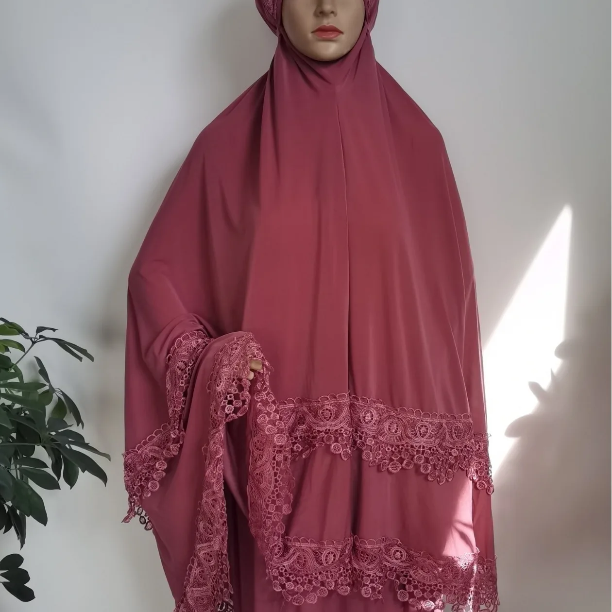 Женский двухслойный молитвенный набор из двух предметов с кружевами стразов и