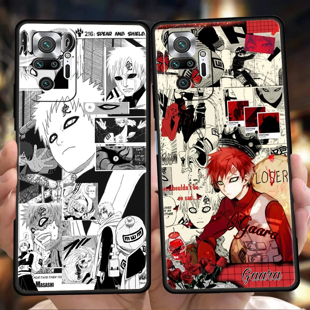 

Gaara Akatsuki Phone Case For Redmi Note 10 11 Pro K40 Gaming 11T 9T 7 8 8T 9 8A 9A 9C 9S Pro Soft Shockproof Shell Fundas Cover