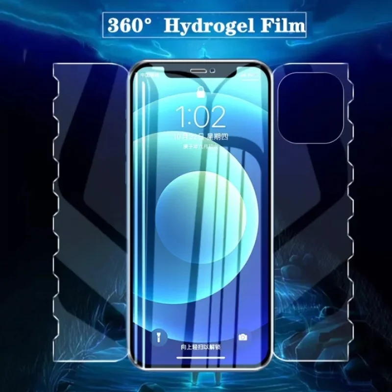 

360 Full Cover Hydrogel Film For iPhone 14Pro Max 14Plus Soft Butterfly Front Back Border Screen Protector For iPhone 14 2022