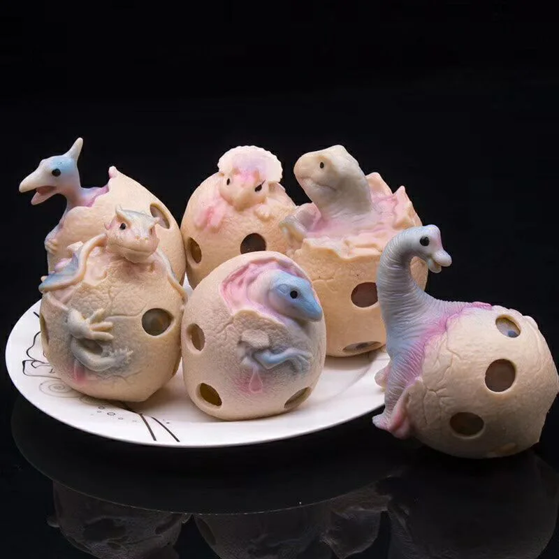 

1pc TPR Dinosaur Egg Hatching Egg Squeeze Ball Stress Relief Toy Decompression Ball