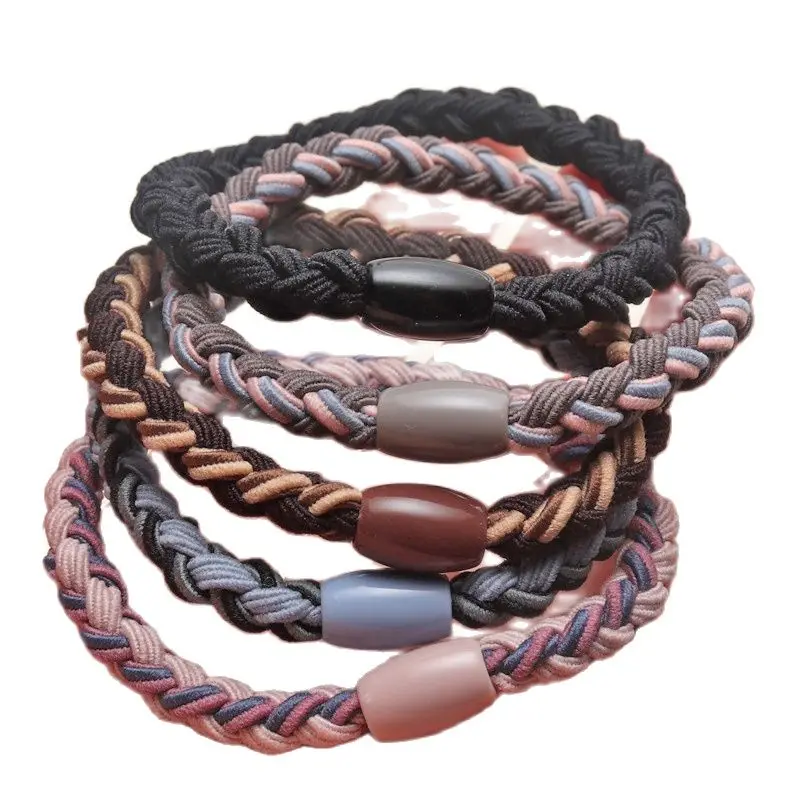 

10Pcs Women Girls Braid Hair Rubber Bands Tie Ropes Elastic Hairband Ponytail Holders Headbands Scrunchies Accessories Mix Color