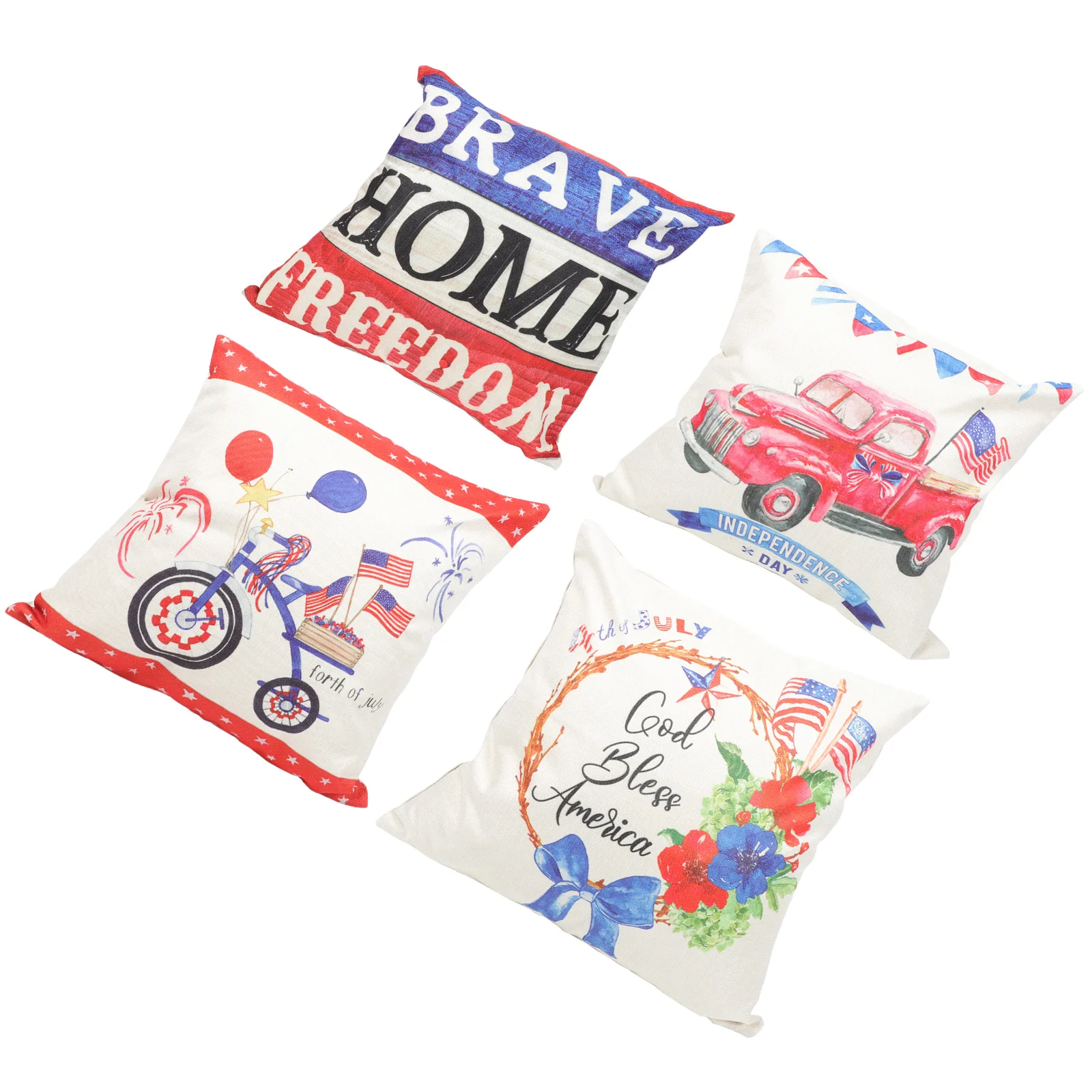 

4Pcs Independence Day Decoration Pillowcase Independence Day Pillow Covers