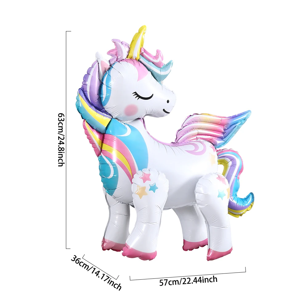 

Радужный фольгированный шар единорог Partigos