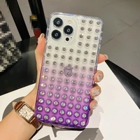 gradient sparkling crystal diamond case for iphone 13 12 11 pro max x xr xs 7 8 plus se 2020 glitter cover shockproof cases 2022