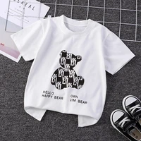 3 8 year old childrens summer short sleeved t shirt cotton boys and girls short sleeved tops