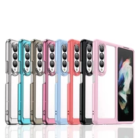 for samsung galaxy z fold 4 5g case samsung z fold 4 cover colorful soft silicone transparent bumper for samsung galaxy z fold 4