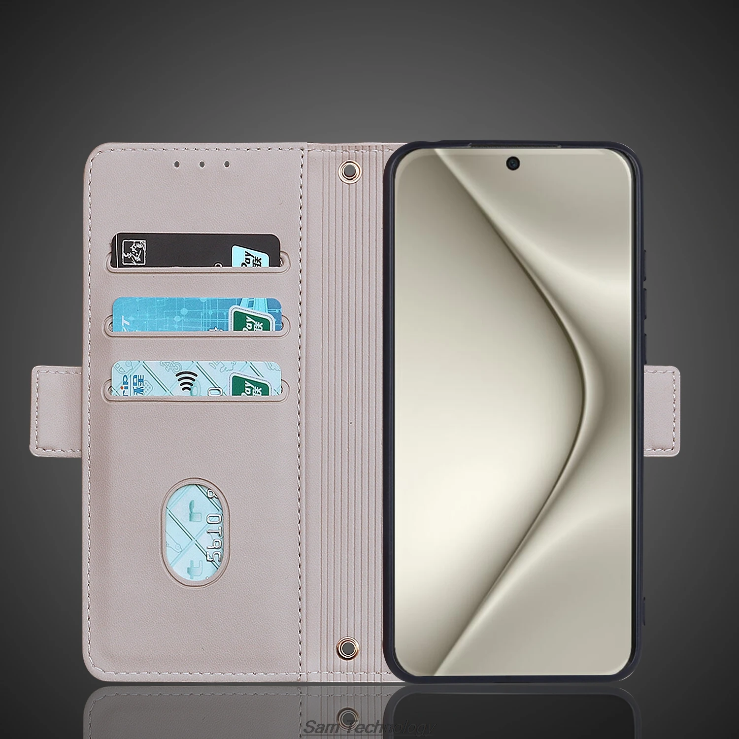 Кожаный чехол с магнитной пряжкой для Huawei Pura 70 Pro + / Pura70 кошелек RFID-блокировкой