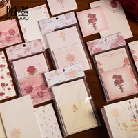 90 pcs rose flower memo pad craft paper junk journal ephemera diy album planner floral memo scrapbooking material paper pack