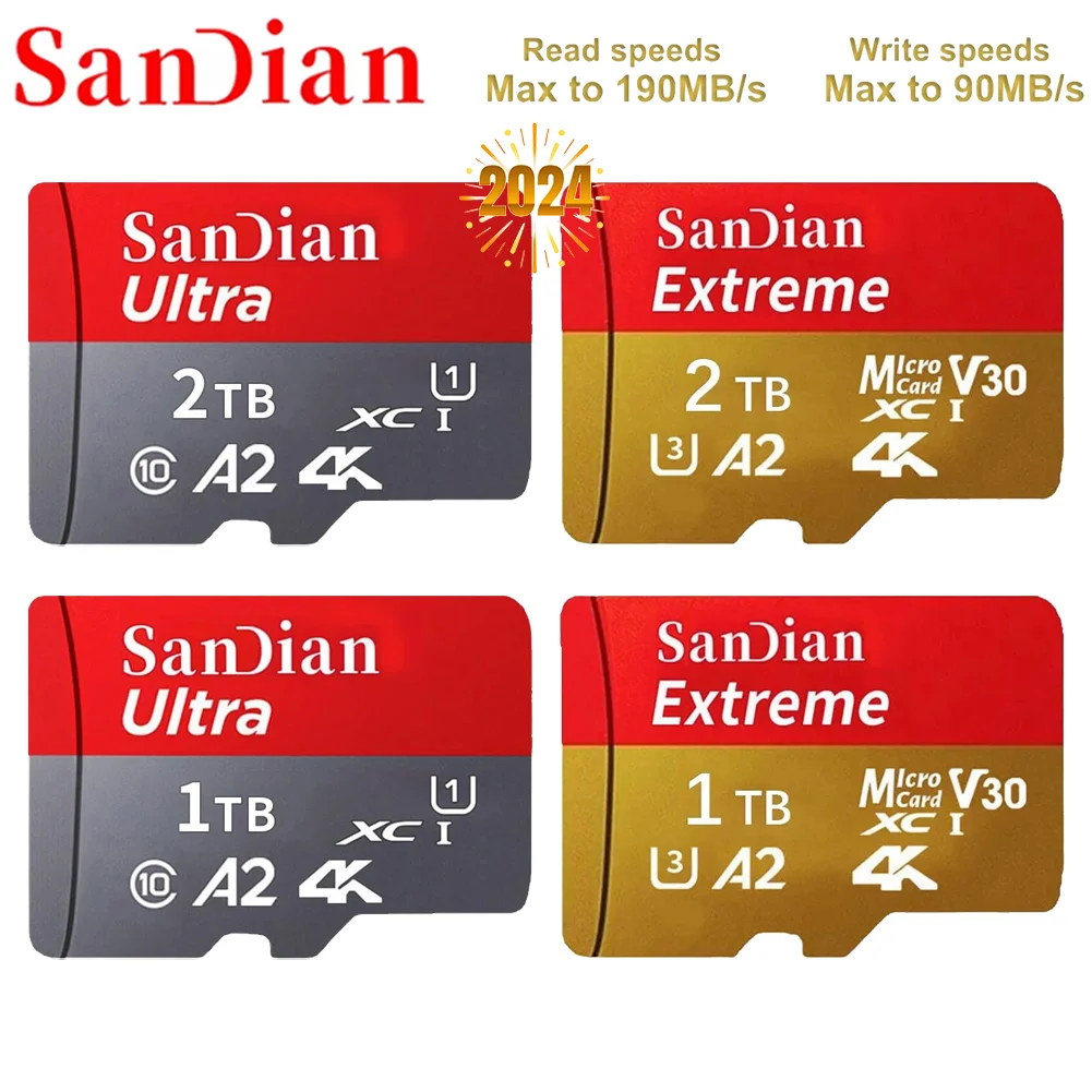 SD-карта 2 ТБ UHS-II V90 1 Micro TF SD V30 512 ГБ 128