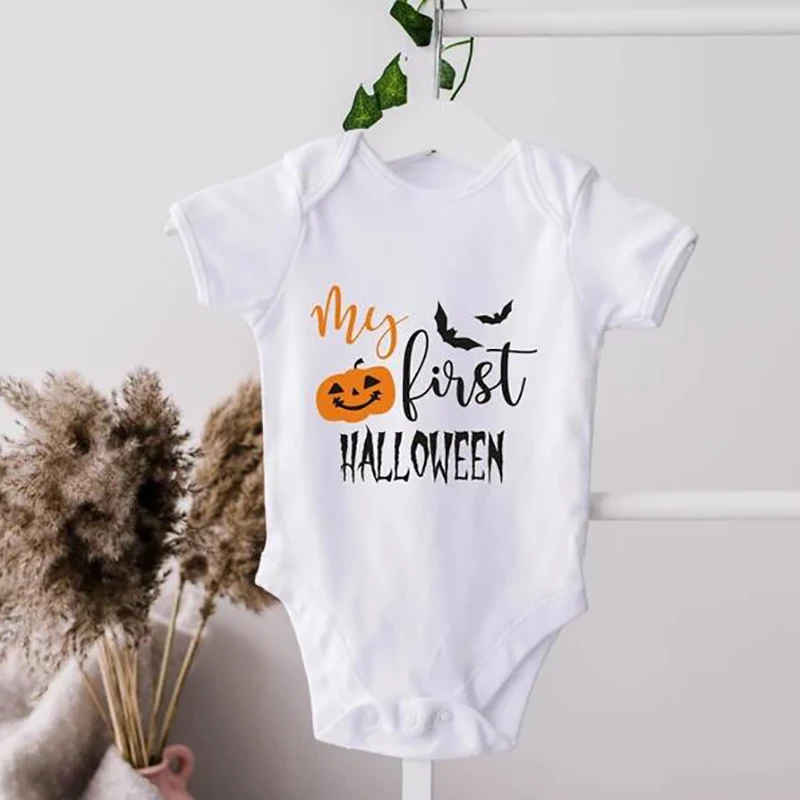 

My first 1st Halloween Onesie Baby boy girl Spooky pumpkin happy Halloween eve Costume party decoration Gift present photo prop