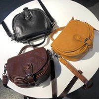 fashion retro luxury natural real leather ladies mini saddle bag everyday outdoor weekend party cellphone shoulder diagonal bag
