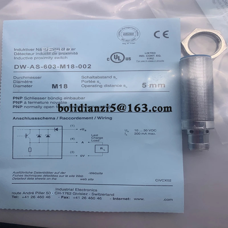 Новый датчик приближения DW-AS-603-M18-002 DW-AS-601-M18-002 DW-AS-611-M18-002 DW-AS-613-M18-002 В наличии