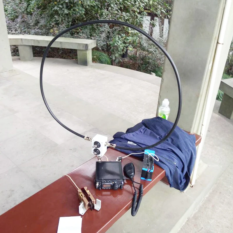 BH5HDE QRP Magnetic Loop Antenna Short Wave HF Radio Walkie Talkie 5W 7M-30Mhz 144M-148MHz 430-440MHz |