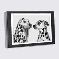 wood photo frame 5x7 8x12 inch cute dalmatian pet poster with black frame nordic black white photo wall home decor picture frame