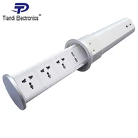 gas spring rises and falls slowly silver pneumatic pop up tabletop socket multiple plug with mobile phone usb charging outlet